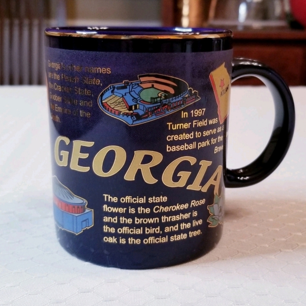 Underground Atlanta Georgia Blue Coffee Mug Cup Braves Turner Field Olympics USA